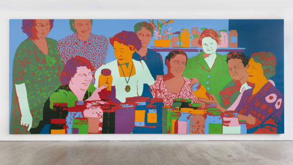 Edwin Rosscam: Washington, D.C. Canning conducted by the Mother's club Southwest Washington 2015 Acrylic on canvas 98.43 x 236.22 inches (250 x 600 cm) LRu 32