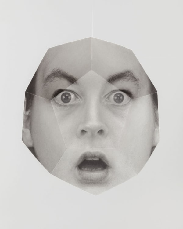 Surprise/Dodecahedron 2013 - 2014 Paper, graphite, fixative, monofilament, brass beads, lead weights 7 x 7 x 7 inches (17.8 x 17.8 x 17.8 cm) HB 45