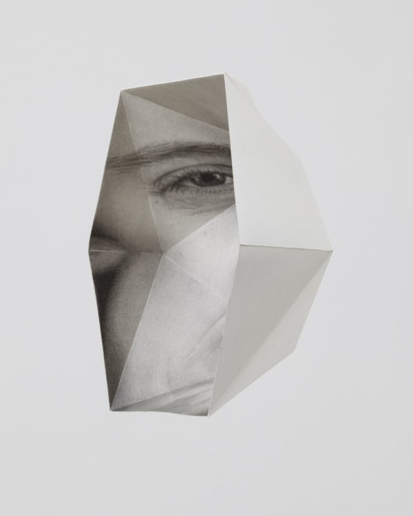 Disgust/Icosahedron 2013 - 2014 Paper, graphite, fixative, monofilament, brass beads, lead weights 7 x 7 x 7 inches (17.8 x 17.8 x 17.8 cm) HB 46