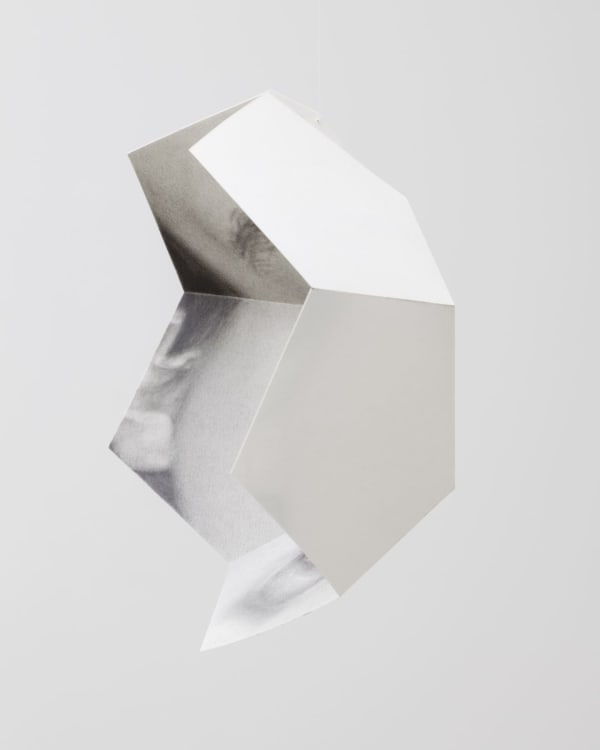 Surprise/Dodecahedron (alternate view) 2013 - 2014 Paper, graphite, fixative, monofilament, brass beads, lead weights 7 x 7 x 7 inches (17.8 x 17.8 x 17.8 cm) HB 45