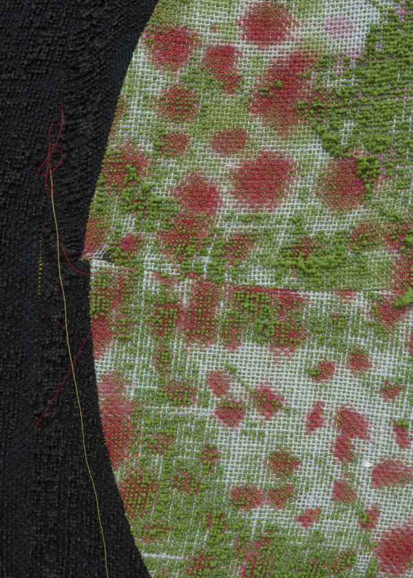 A Thousand Different Limits [detail], 2022 Acrylic, dye and burlap 50 x 40 in 127 x 101.6 cm