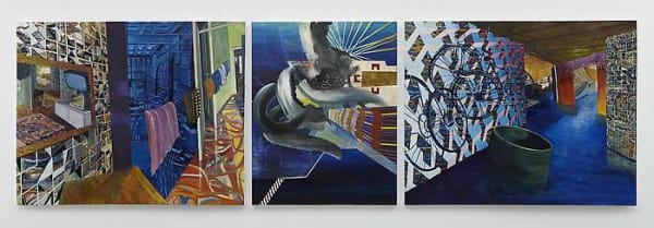 KR11, 2010 Oil on canvas and panel Triptych: 48 x 60 inches (121.9 x 152.4 cm), 48 x 38 inches (121.9 x 96.5 cm), 48 x 60 inches (121.9 x 152.4 cm) Overall: 48 x 164 inches (121.9 x 416.6 cm)