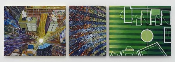 KR10, 2010 Oil on panel Triptych: 24 x 30 inches (61 x 76.2 cm), 24 x 18 inches (61 x 45.7 cm), 24 x 30 inches (61 x 76.2 cm) Overall: 24 x 81 inches (61 x 205.7 cm)
