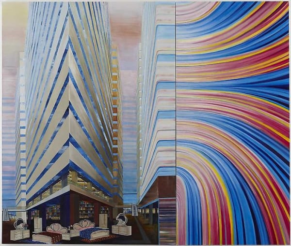 KR9, 2009-10 Oil on canvas Diptych: 84 x 60 inches (213.4 x 152.4 cm), 84 x 39 inches (213.4 x 99.1 cm) Overall: 84 x 99 inches (213.4 x 251.5 cm)