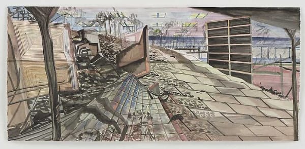 KR12, 2010 Ink and watercolor on paper 10 1/8 x 21 7/8 inches (25.7 x 55.6 cm)