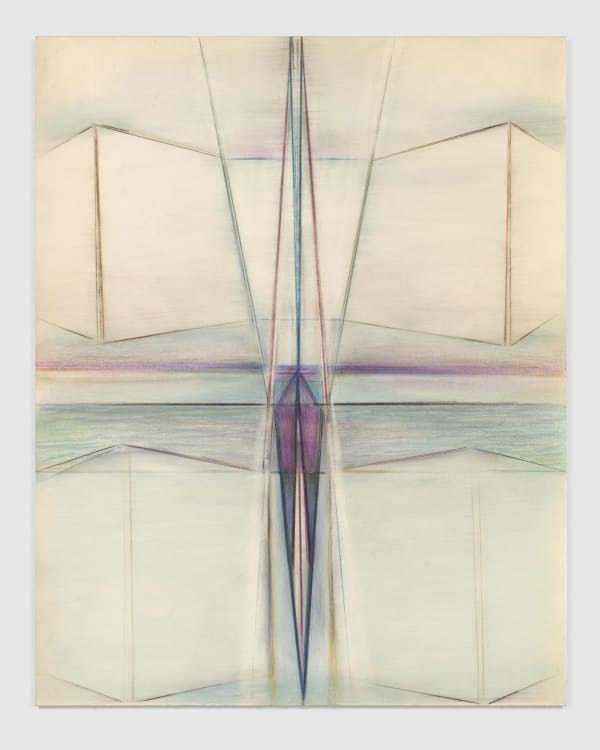 Untitled, 1980-85 Colored pencil on paper 14 1/2 x 11 1/2 in 36.8 x 29.2 cm Private Collection © The Hedda Sterne Foundation, Inc. / Licensed by ARS, New York, NY