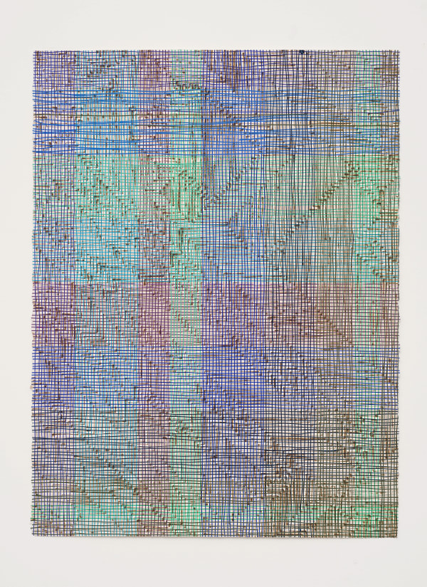 Anni 400, 2020 Acrylic ink and pyrograph on paper 29 7/8 x 22 1/2 in (76 x 57 cm) Private Collection