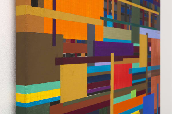 From afar [detail], 2020 Acrylic on canvas 34 1/4 x 30 3/4 in (87 x 78 cm)