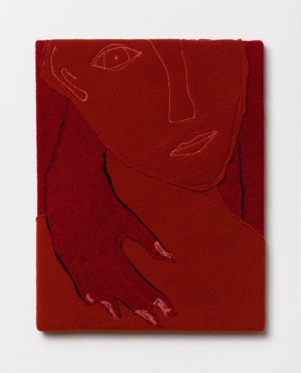 Alessandro Teoldi Untitled (Alitalia and Avianca) 2017 Airline inflight blanket 14 x 11 inches (27.9 x 35.6 cm) AlTe 20