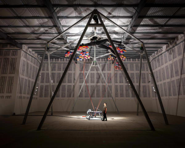 On view at Here East – Conrad Shawcross: <i>The Nervous System (Umbilical)</i>