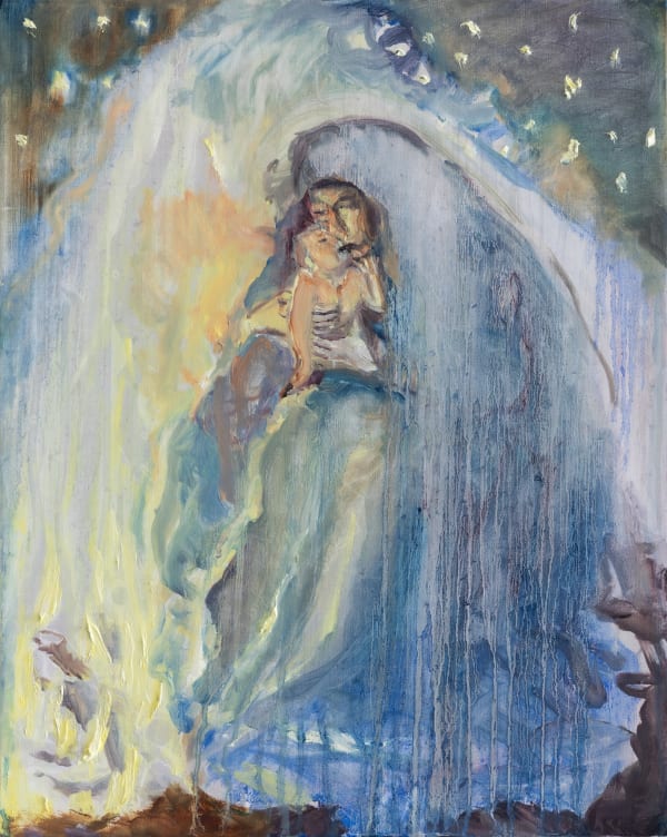 A painting by Celia Paul is installed in Chiesa di san Raffaele Arcangelo, Pozzuoli, as part of <i>Panorama</i> 