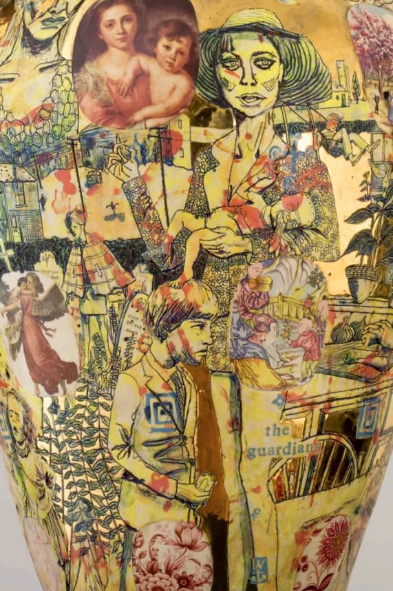 Grayson Perry in Things of Beauty Growing: British Studio Pottery at Yale Center for British Art