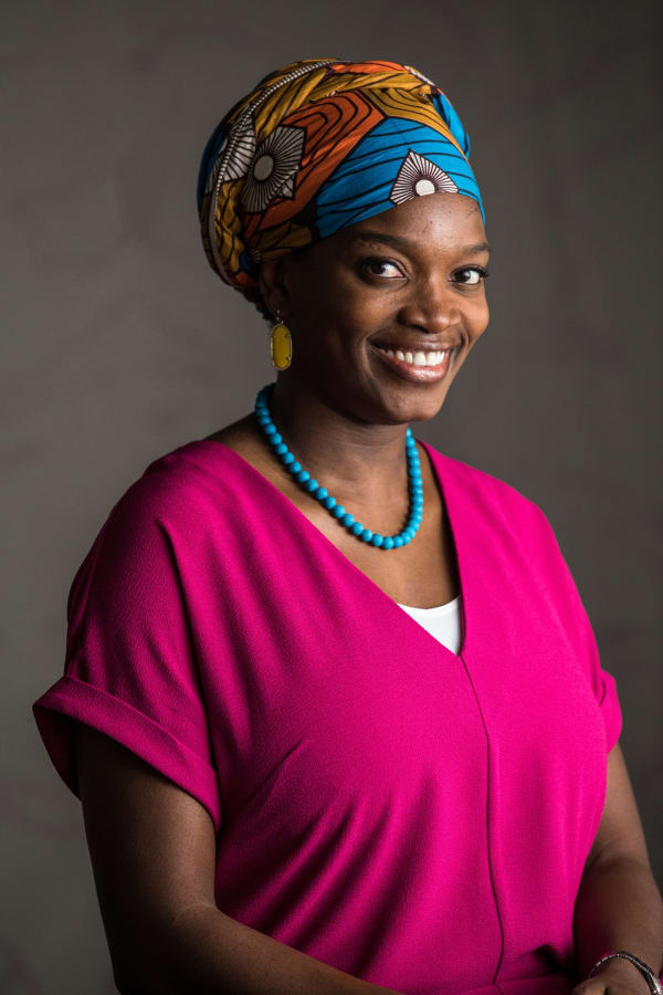 Njideka Akunyili Crosby and Charles Gaines in conversation at The Broad Stage
