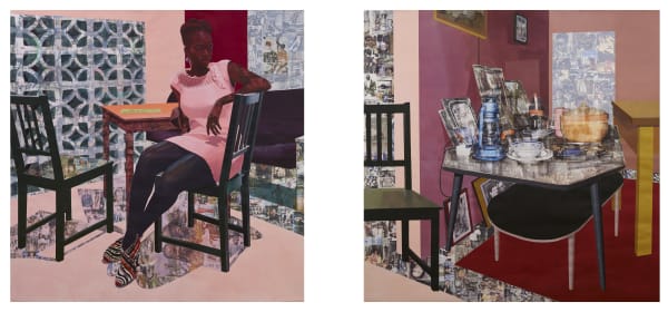 Hyperallergic reviews Njideka Akunyili Crosby: Predecessors at Contemporary Arts Center, Cincinnati