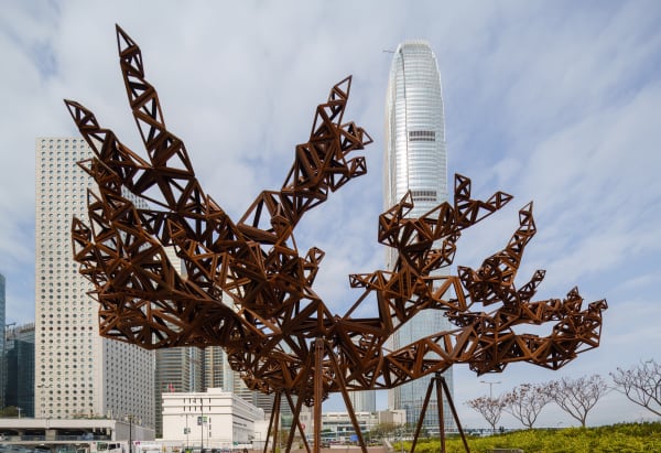 Conrad Shawcross at Harbour Arts Sculpture Park, Hong Kong