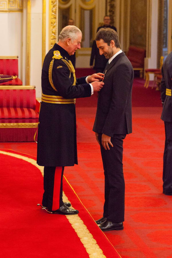 Idris Khan receives his OBE for services to Art