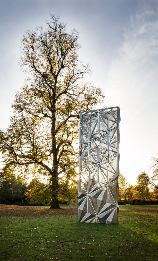 Conrad Shawcross discusses his six-metre-high sculpture Monolith (Optic)