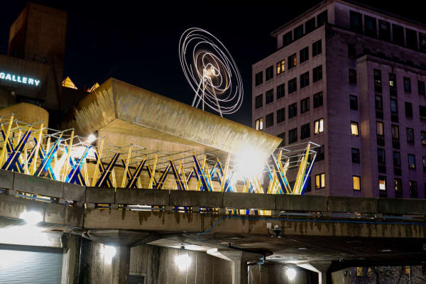 On view at the Southbank Centre until 31 January 2023: <i>Winter Light</i>, featuring Conrad Shawcross