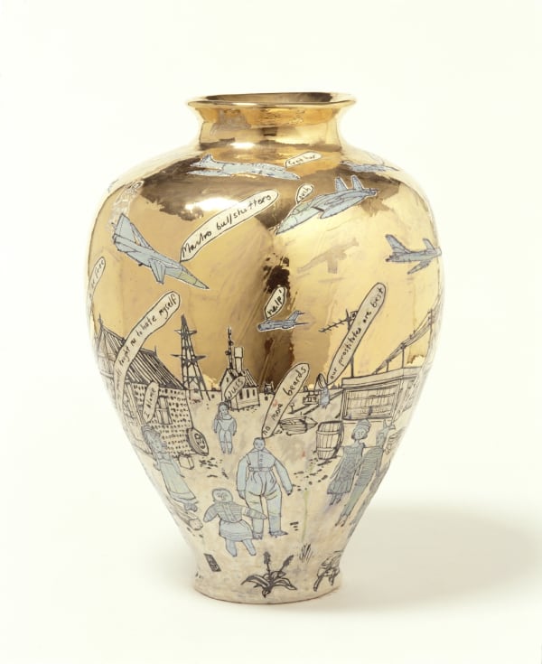 Grayson Perry featured in Age of Terror: Art Since 9/11 at the Imperial War Museum