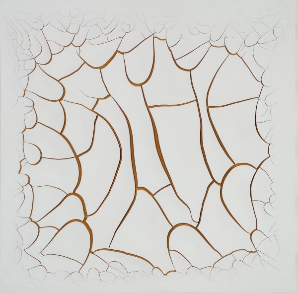 Adriana Varejão, White Mimbres V, 2016 Oil and plaster on canvas 150 x 150 cm 59 1/8 x 59 1/8...