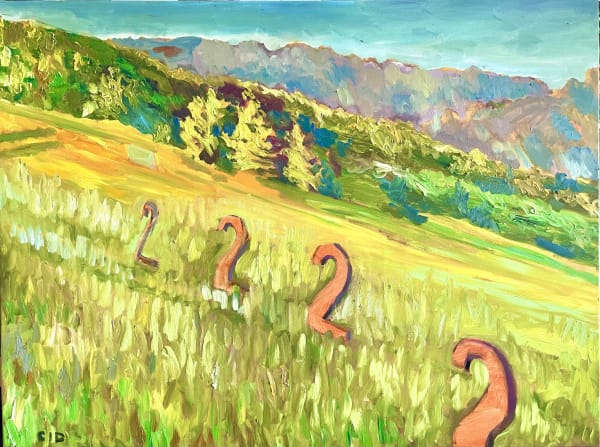 Street art in the Siel river valley. Digital distortion