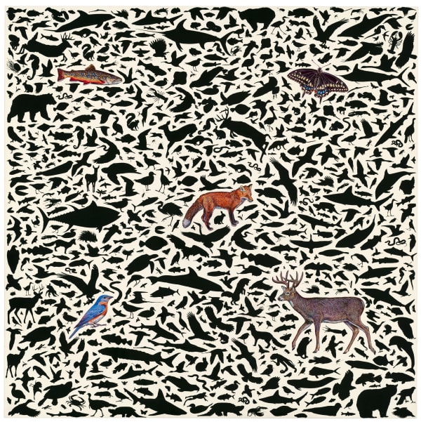 James Prosek Connecticut Composition No. 2, 2022 Acrylic on panel 45 x 45 inches