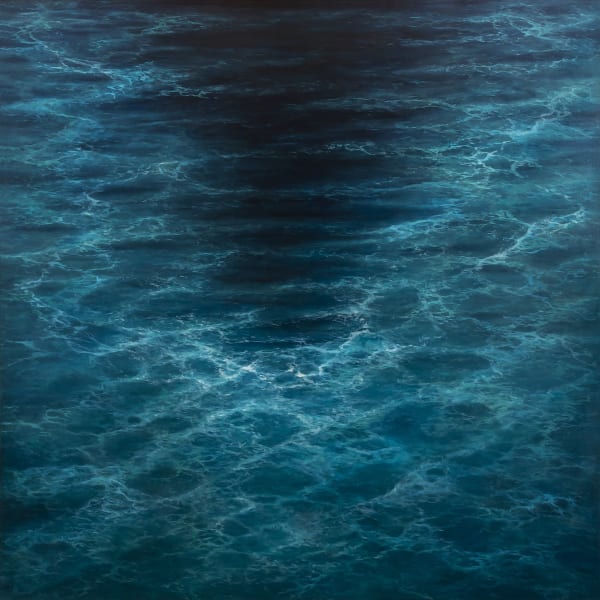 Ria de Henau Rippling Oil on canvas 140 x 140 cm