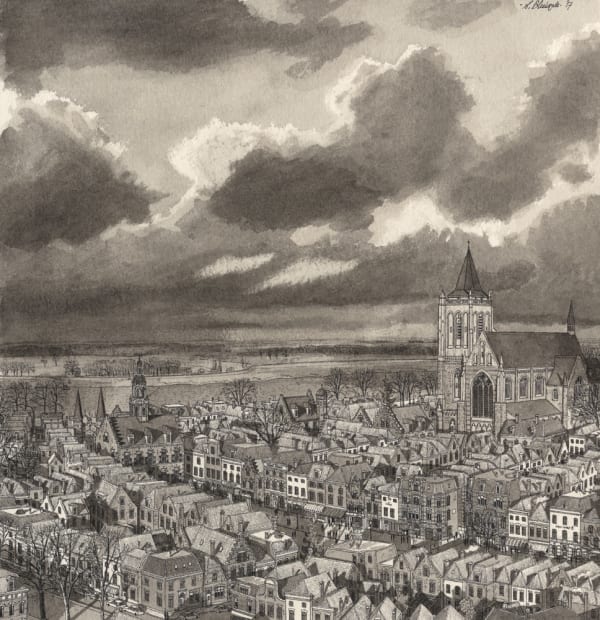 Stefan Bleekrode, Town in Holland, Storm Clouds