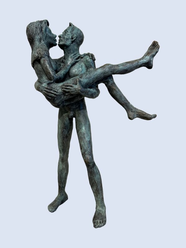Lilian Steenhuisen You Lift Me Up Bronze on a stone pedestal 44 x 25 x 16 cm (excl. pedestal) 15 cm pedestal