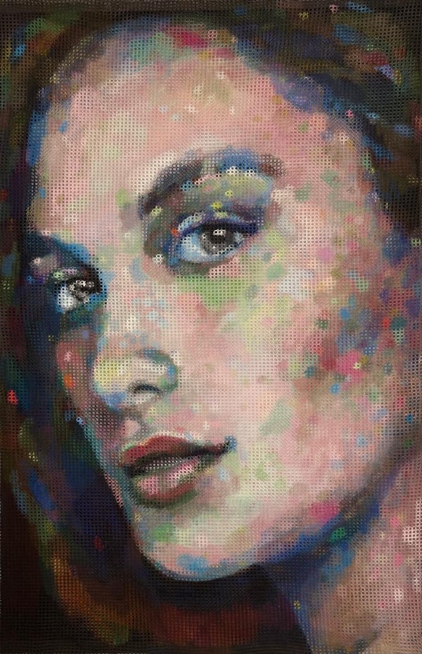 Daniella Wesseling Layers of Her Oil paint on textile and canvas 153 x 103 x 10 cm