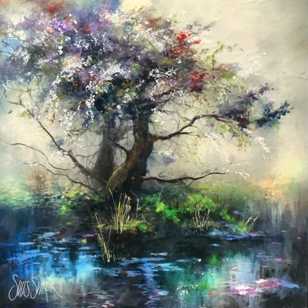 Suus Suiker Symbiose 90-31 Signed Mixed media: beeswax, ink, pigment and resin on panel 90 x 90 cm