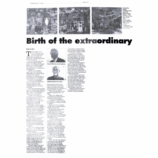 A black & white scan of a news article. The article has three columns of text and there are portrait photographs of two men embedded, one clean-shaven and white-haired and the other bearded and bald.
