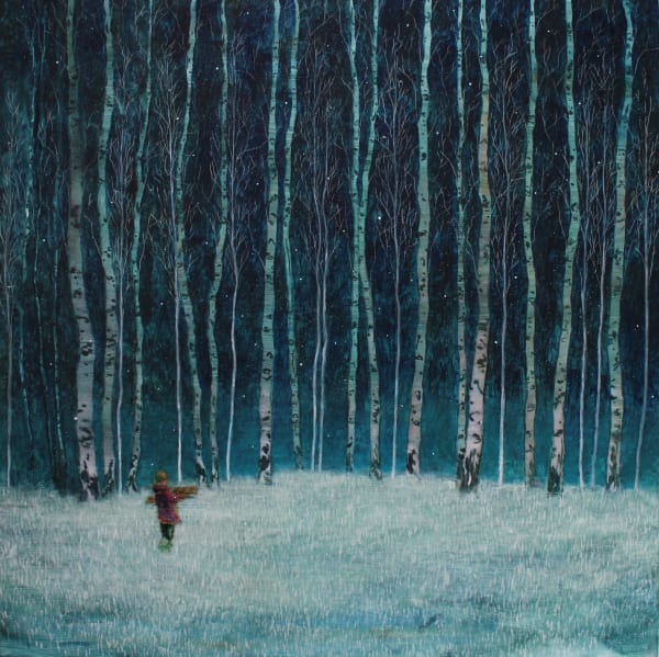 wood for the fire 90 x 90 cm oil on panel £4650