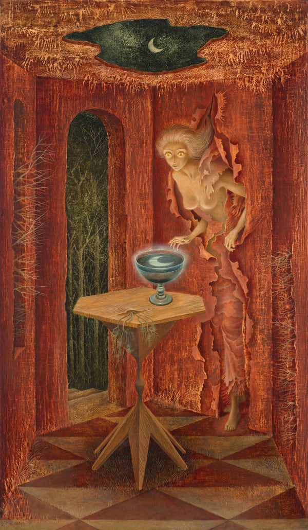 Remedios Varo, Nacer de nuevo (To Be Reborn), 1960 (detail)