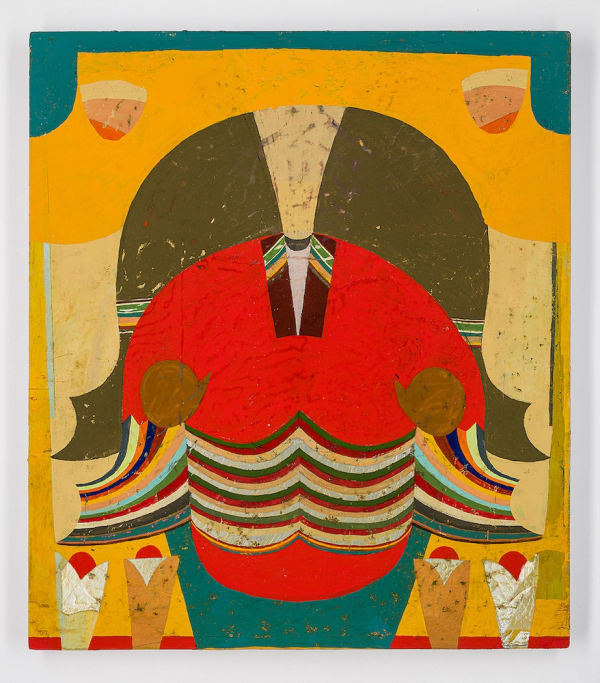 With a Shadow, 2023 enamel paint on wood 55 x 48 cm £3,000