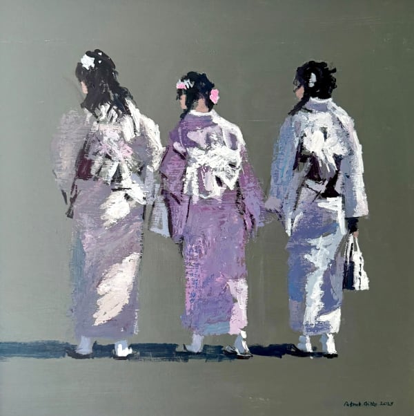 Patrick Gibbs - FOUR WOMEN CARRYING SUGAR CANE, BURMA