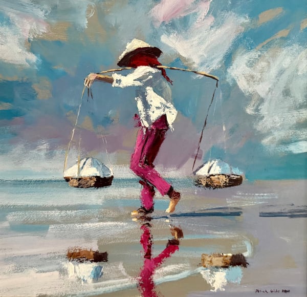 Patrick Gibbs - FOUR WOMEN CARRYING SUGAR CANE, BURMA