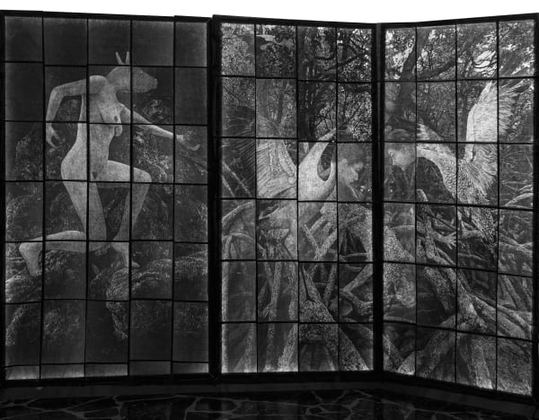 Marta Roberti Bestiario dell'altro mondo, 2020-2021 installation view at Istituto Nazionale per la Grafica, Rome ph. Giorgio Benni