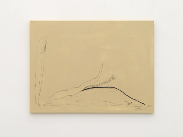 Untitled, 2024, charcoal on canvas, cm 60 x 80. Ph. Dario Lasagni