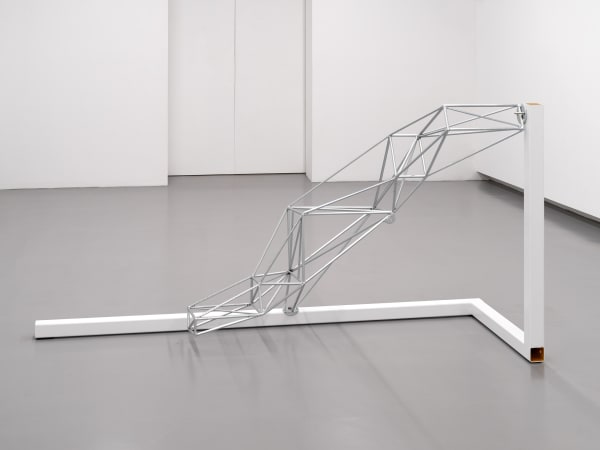 Fabrizio Prevedello, Ascesa e caduta (364 C), 2014-2025, galvanised steel, painted color, cm 220x120x80, Ph Dario Lasagni