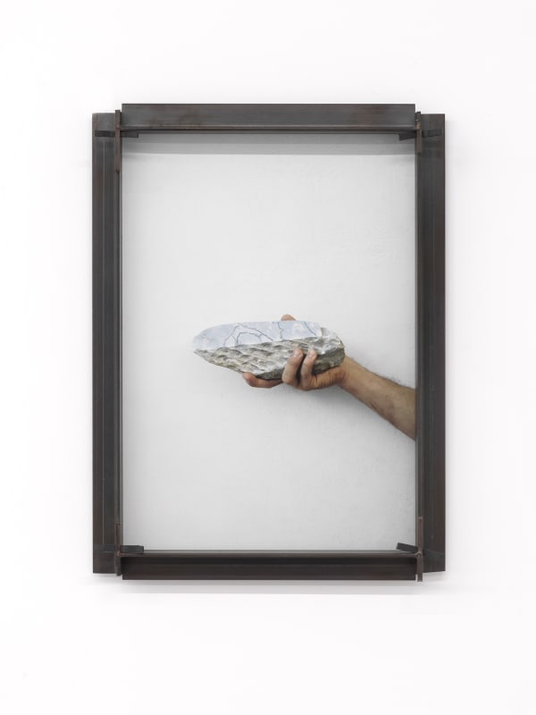 Fabrizio Prevedello, Colore 198Ph, 2017, printed photograph, steel, glass, rubber, cm 48x36x4, Ph Dario Lasagni