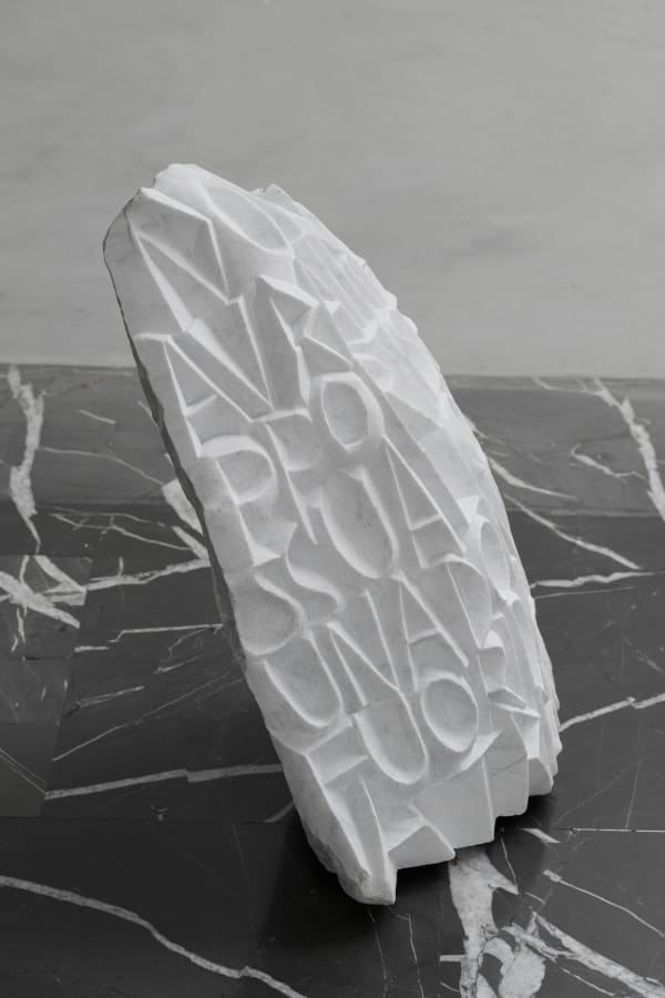 Federico Fusj, Mitzvah, 2024, white Carrara marble, cm 55 x 35 x 25 c.