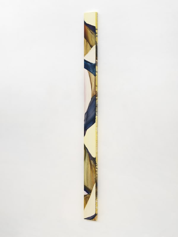 Markus Saile, Pipe#51, 2025, oil on wood, cm 200 x 13 Side view Ph. Dario Lasagni