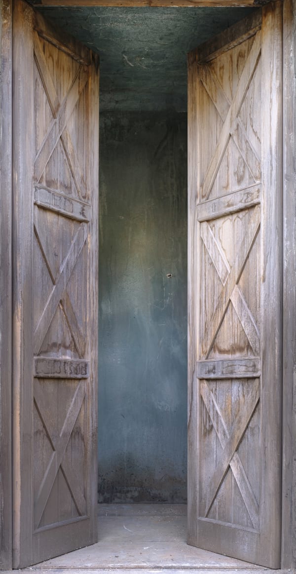 Silvia Camporesi, Shimmering Cinecittà, 2024, Inkjet print on Hahnemühle FineArt Pearl paper mounted on Dibond, painted wooden frame, UV70 museum glass. Edition: 1/5 + 2 A.P. cm 150 x 75 (framed: cm 154 x 79) Courtesy of the artist and z2o Sara Zanin