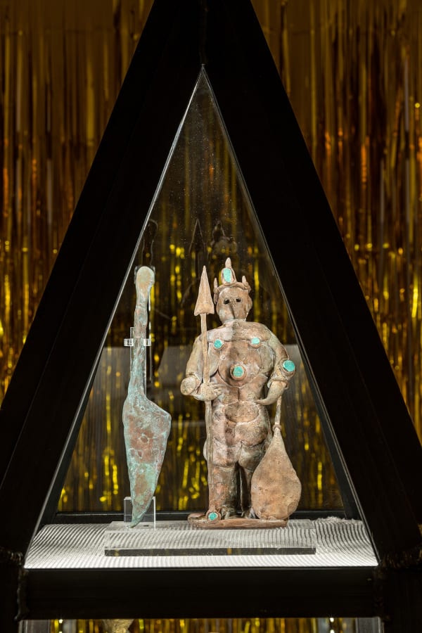 Evgeny Antufiev Obelisk (vitrine), 2021 Installation with mixed media objects [detail] Courtesy the artist & z2o Sara Zanin Photocredits Ela Bialkowska, OKNOstudio