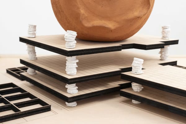 Michele Guido taphrina deformans garden project_2021 detail of the installation of the first room ph. Masiar Pasquali