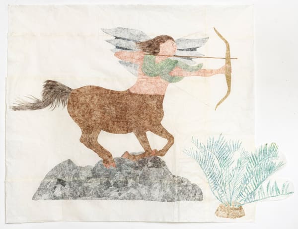 La Centaura, 2021 from the series S’io mi intuassi come tu ti inmii Oil pastels on Yunnan paper cm 146 x 193 ph. Giorgio Benni