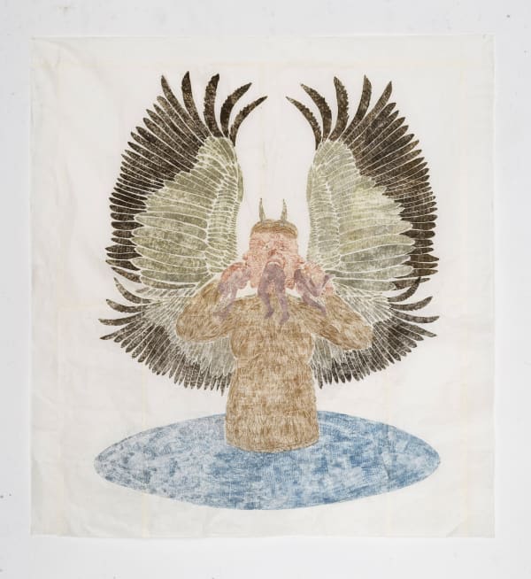 Lucifera, 2021 from the series S’io mi intuassi come tu ti inmii Oil pastels on Yunnan paper cm 138 x 128 ph. Giorgio Benni