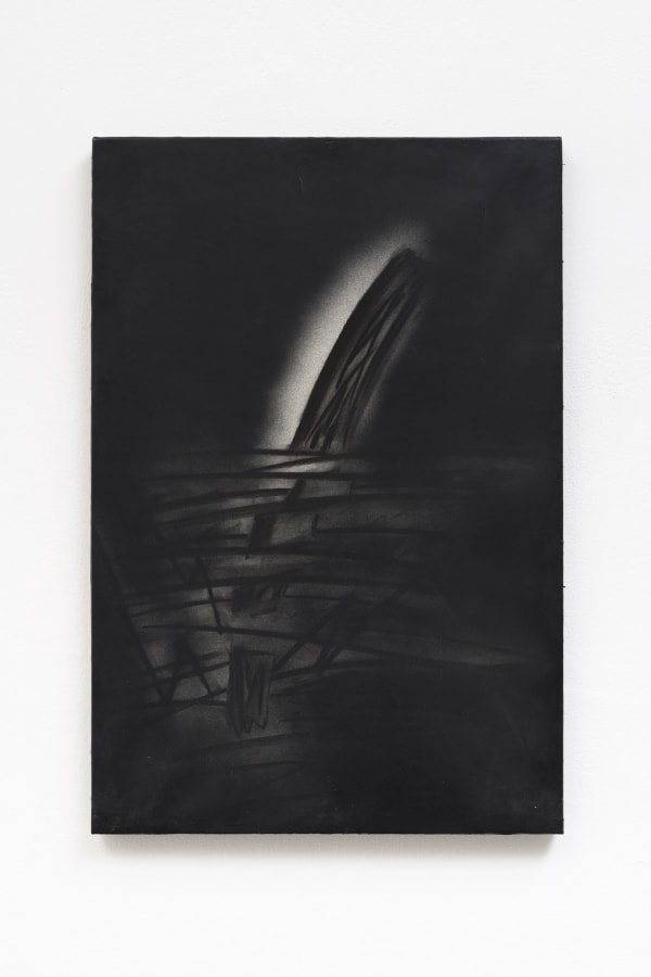 Alfredo Pirri Senza Titolo, 1985 charcoal and spray paint on paper with canvas backing cm 33 x 49