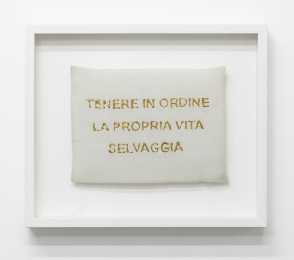 MariellaBettineschi Morbido, 1980 organza, cotton wool, gold cm 21 x 28,5 x 2 ph. Giorgio Benni